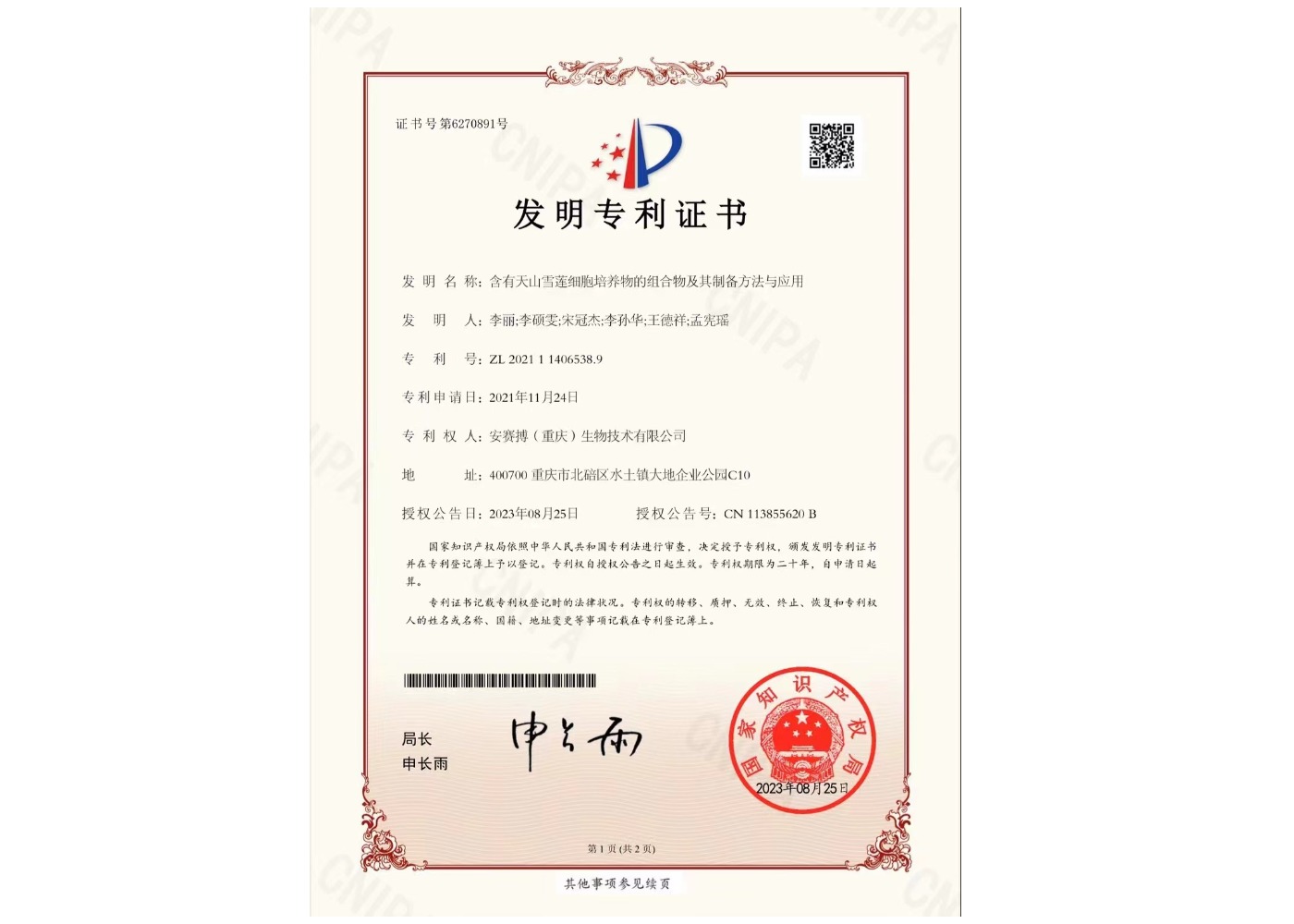 Patent of Invention